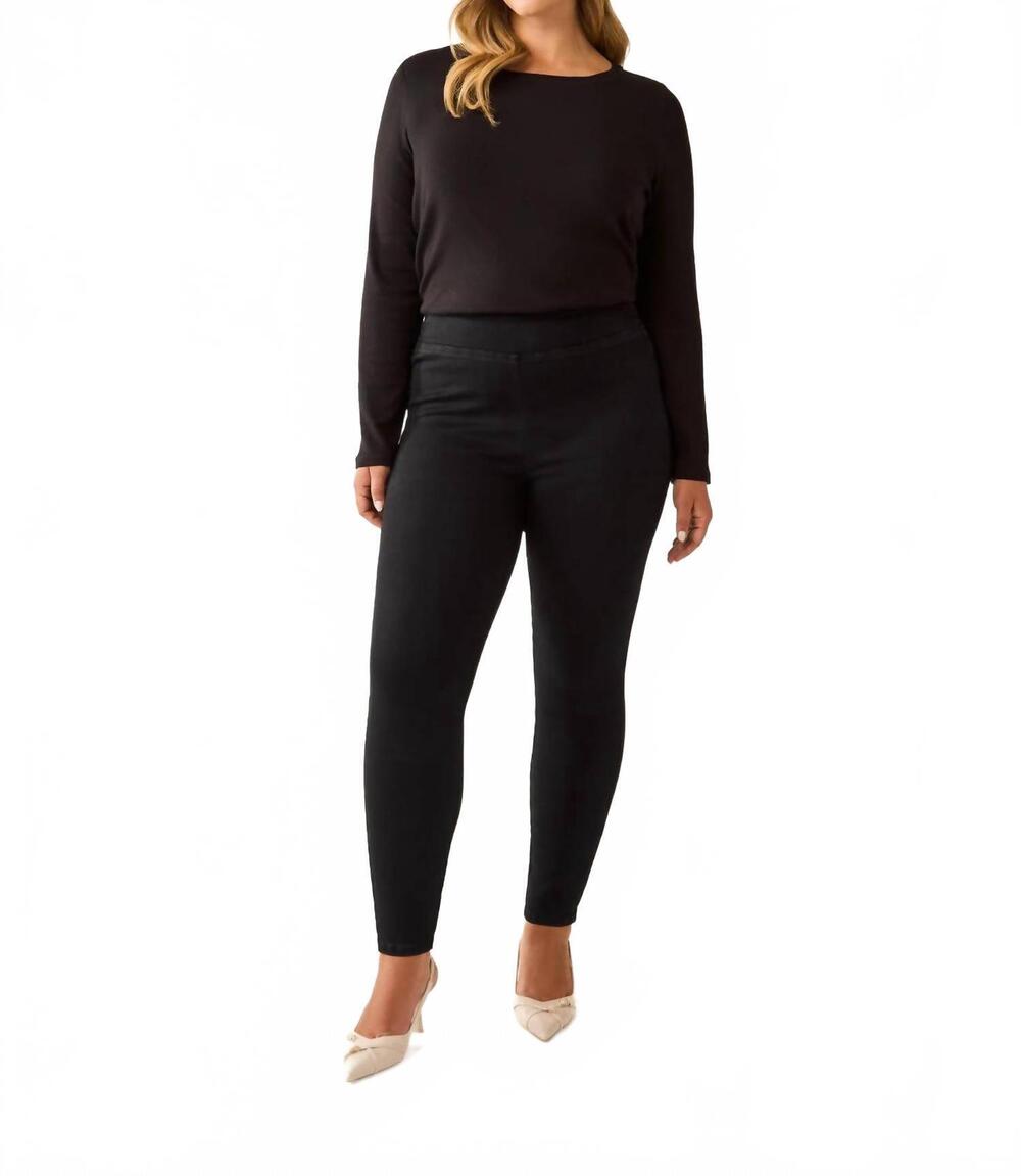 NEW FDJ pull-on slim ankle denim jeans in black